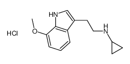cyclopropyl-[2-(7-methoxy-1H-indol-3-yl)ethyl]azanium,chloride Structure