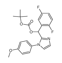 2-[(tert-butoxycarbonyloxy)-(2,5-difluorophenyl)methyl]-1-(4-methoxyphenyl)-1H-imidazole结构式