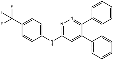 5,6-Diphenyl-N-[4-(trifluoroMethyl)phenyl]-3-pyridazinaMine structure