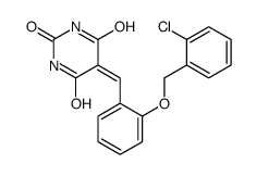 5-[[2-[(2-chlorophenyl)methoxy]phenyl]methylidene]-1,3-diazinane-2,4,6-trione Structure