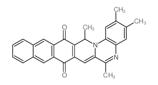 2,3,6,16-tetramethyl-16H-naphtho[2',3':6,7]isoquino[2,3-a]quinoxaline-8,15-dione结构式