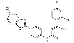 Benzamide, 2-chloro-N-[[[4-(5-chloro-2-benzoxazolyl)phenyl]amino]thioxomethyl]-4-fluoro- (9CI)结构式