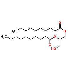 (2S)-3-Hydroxy-1,2-propanediyl didecanoate Structure