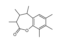 3,4,5,7,8,9-hexamethyl-4,5-dihydro-3H-1-benzoxepin-2-one结构式