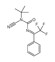 1-tert-butyl-1-cyano-3-(2,2,2-trifluoro-1-phenylethylidene)urea结构式