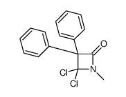 4,4-dichloro-1-methyl-3,3-diphenylazetidin-2-one Structure