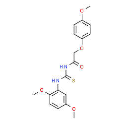 N-{[(2,5-dimethoxyphenyl)amino]carbonothioyl}-2-(4-methoxyphenoxy)acetamide结构式