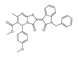 methyl 2-(1-benzyl-2-oxoindol-3-ylidene)-5-(4-methoxyphenyl)-7-methyl-3-oxo-5H-[1,3]thiazolo[3,2-a]pyrimidine-6-carboxylate Structure