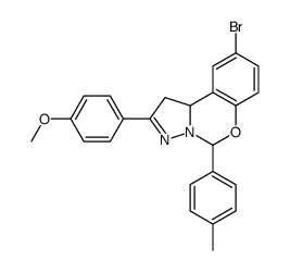 9-bromo-2-(4-methoxyphenyl)-5-(4-methylphenyl)-5,10b-dihydro-1H-pyrazolo[1,5-c][1,3]benzoxazine结构式