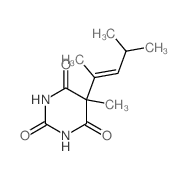 5-methyl-5-[(E)-4-methylpent-2-en-2-yl]-1,3-diazinane-2,4,6-trione结构式