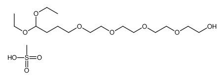 2-[2-[2-[2-(4,4-diethoxybutoxy)ethoxy]ethoxy]ethoxy]ethanol,methanesulfonic acid Structure