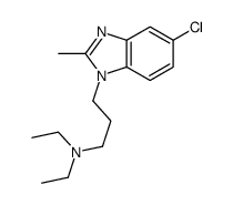 5-chloro-N,N-diethyl-2-methyl-1H-benzimidazole-propyl-1-amine结构式