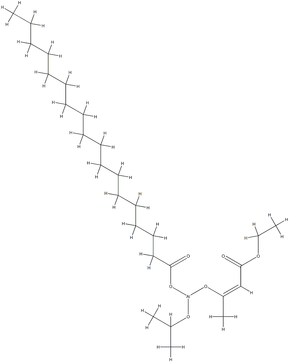 (ethyl acetoacetato-O1',O3)(octadecanoato-O)(propan-2-olato)aluminium Structure