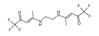 N,N'-bis-(4,4,4-trifluoro-1-methyl-3-oxo-but-1-enyl)-ethylenediamine结构式