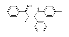 2-Methyl-3-(4-methylphenylamino)-1,3-diphenyl-2-propenimine结构式