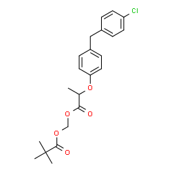 2-[4-[(4-chlorophenyl)methyl]phenoxy]propanoyloxymethyl 2,2-dimethylpr opanoate结构式