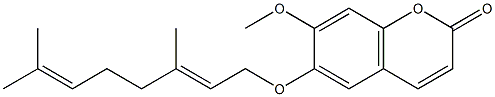 7-甲氧基-6-香叶基氧基香豆素结构式