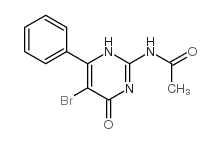 N-(5-溴-1,4-二氢-4-氧代-6-苯基-2-嘧啶)-乙酰胺结构式