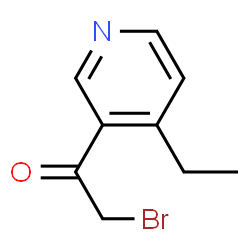 Ethanone, 2-bromo-1-(4-ethyl-3-pyridinyl)- (9CI) Structure