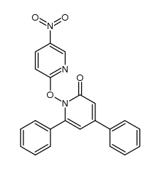 1-(5-nitro-2-pyridyloxy)-4,6-diphenyl-2-pyridone Structure