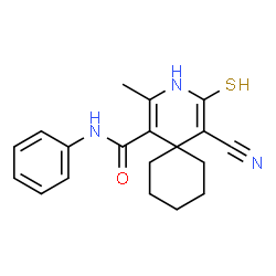 5-氰基-4-巯基-2-甲基-N-苯基-3-氮杂螺 [5.5] 十一-1,4-二烯-1-甲酰胺结构式
