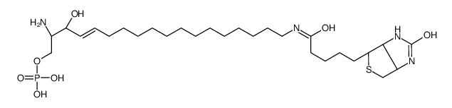ω-生物素D-赤型鞘氨醇-1-磷酸结构式