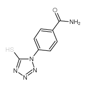 1-(P-氨基甲酰苯基)-5-巯基-1H-四唑结构式