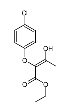 ethyl 2-(4-chlorophenoxy)-3-hydroxybut-2-enoate结构式