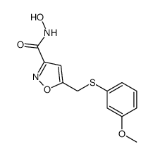 N-hydroxy-5-[(3-methoxyphenyl)sulfanylmethyl]-1,2-oxazole-3-carboxamide结构式