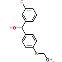 4-(ETHYLTHIO)-3'-FLUOROBENZHYDROL Structure