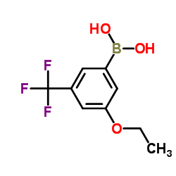 (3-乙氧基-5-(三氟甲基)苯基)硼酸结构式