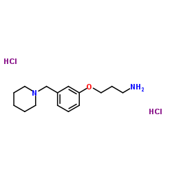 1-PROPANAMINE, 3-[3-(1-PIPERIDINYLMETHYL)PHENOXY]-, DIHYDROCHLORIDE Structure