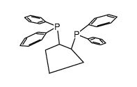 (R,R)-1,2-cyclopentanediylbis(diphenylphosphine) Structure