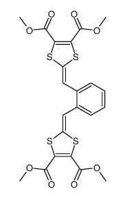 o-Xylene-α,α'-diylidenebis(4,5-dicarbomethoxy-1,3-dithiole) Structure