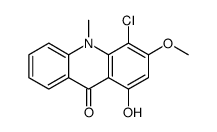 4-chloro-1-hydroxy-3-methoxy-10-methylacridin-9-one结构式