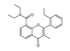 2'-ethyl-3-methylflavone-8-carboxylic acid N,N-diethylamide结构式