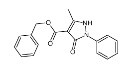 5-甲基-3-氧代-2-苯基-2,3-二氢-1H-吡唑-4-羧酸苄酯结构式