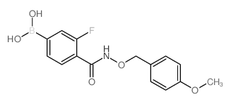 3-氟-4-(4-甲氧基苄氧基氨甲酰基)苯硼酸结构式
