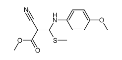 methyl 3-(p-anisidino)-2-cyano-3-methylthioacrylate Structure