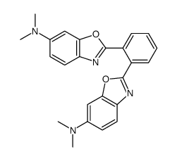 2-[2-[6-(dimethylamino)-1,3-benzoxazol-2-yl]phenyl]-N,N-dimethyl-1,3-benzoxazol-6-amine Structure