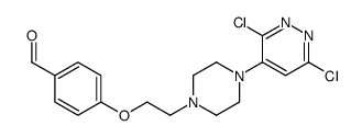 4-[2-[4-(3,6-dichloropyridazin-4-yl)piperazin-1-yl]ethoxy]benzaldehyde结构式