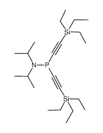 N,N-diisopropyl-1,1-bis((triethylsilyl)ethynyl)phosphanamine结构式
