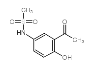 N-(3-乙酰基-4-羟基苯基)甲磺酰胺结构式