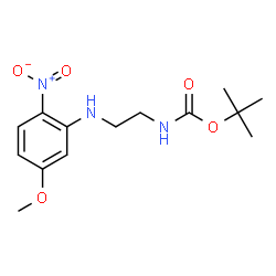 (2-((5-甲氧基-2-硝基苯基)氨基)乙基)氨基甲酸叔丁酯结构式