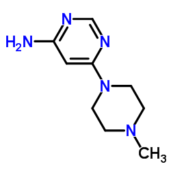 4-氨基-6-(4-甲基-1-哌嗪基)嘧啶结构式