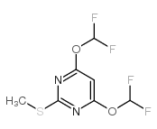 4,6-双(二氟甲氧基)-2-(甲硫基)嘧啶结构式