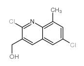2,6-二氯-8-甲基喹啉-3-甲醇结构式