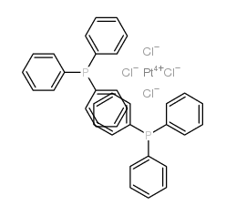 双(三苯基膦)氯化铂(II)结构式