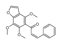 3-phenyl-1-(4,6,7-trimethoxy-1-benzofuran-5-yl)prop-2-en-1-one Structure