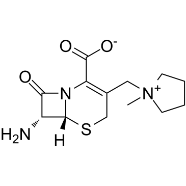 1-[[(6R,7R)-7-Amino-2-carboxy-8-oxo-5-thia-1-azabicyclo[4.2.0]oct-2-en-3-yl]methyl]-1-methylpyrrolidinium inner salt picture
